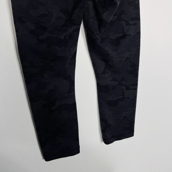 Lululemon Womens 4 Black Gray Camo Wunder Under High Rise Crop Leggings Coal - Picture 6 of 8